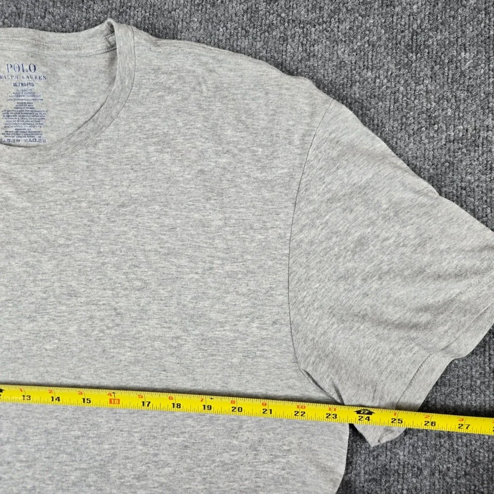 Polo Ralph Lauren T-Shirt Mens XL Gray Classic Fit Cotton Pony Logo